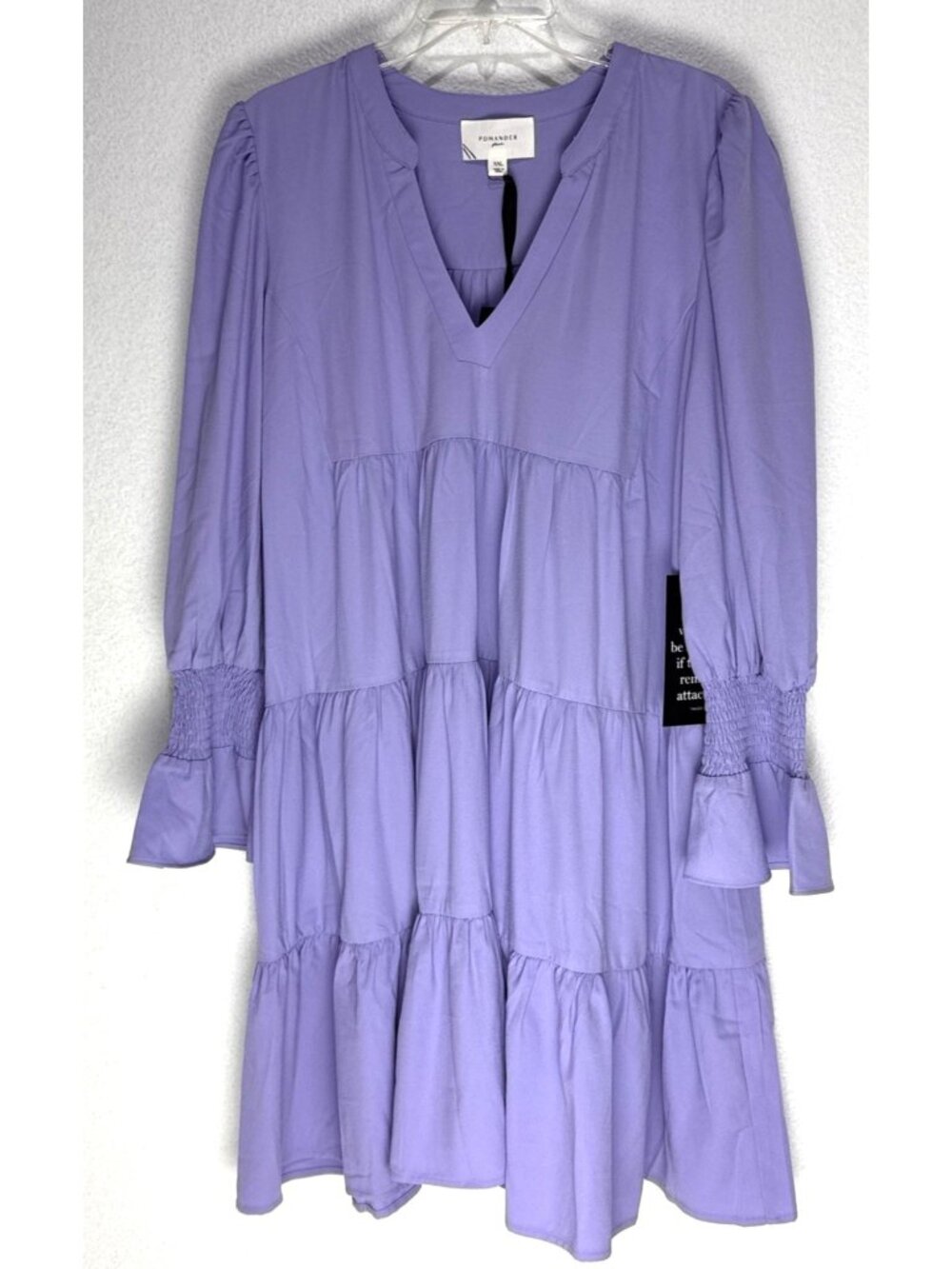 Tuckernuck Pomander Place Kenzo Lilac Tiered V Neck Smock Dress Size XXL - Picture 5 of 13